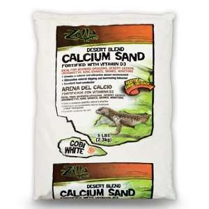  Zilla Calcium Sand   Gobi   White   5 lb: Pet Supplies