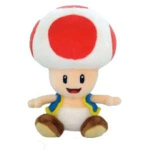  8 Inch Toad Mushroom Soft Stuffed Plush Toy   Japanese 