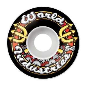  World Industries Skull Team Logo Skateboard Wheels: Sports 