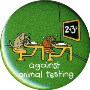 Against Animal Testing Button: Home & Kitchen