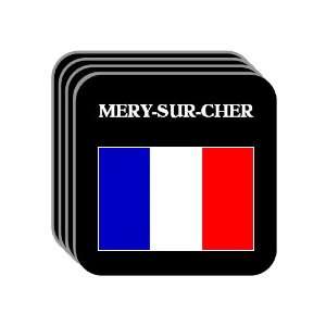  France   MERY SUR CHER Set of 4 Mini Mousepad Coasters 