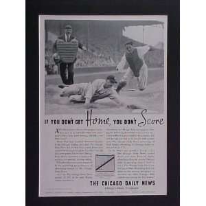 Pete Fox Detroit Tigers Scores 1934 Chicago Daily News Advertisement 
