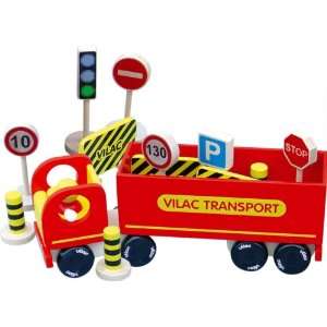  Vilac Truck and Trailer with 14 Street Accessories: Baby