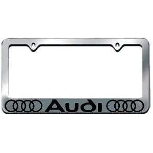  Audi License Plate Frame with Logo Chrome: Automotive