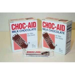 Choc Aid Chocolate Band Aids   12 Boxes:  Grocery & Gourmet 