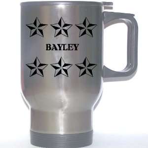  Personal Name Gift   BAYLEY Stainless Steel Mug (black 