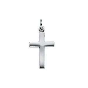  Platinum 16.50X12mm Cross Pendant: Jewelry