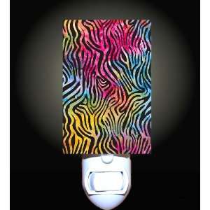  Rainbow Zebra Print Decorative Night Light: Home 