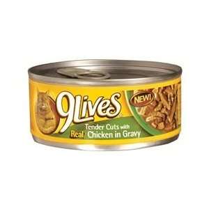  9Lives Tender Cuts with Chicken 24 5.5 oz cans Pet 