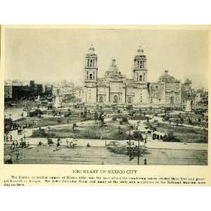 1931 Print Zocalo Mexico City Cityscape Historic Aztec Architecture 