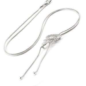  Necklace silver Déesse white.: Jewelry