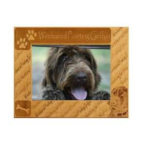   Pointing Griffon : 5 x 7 Engraved Alderwood Picture Frame # 0166