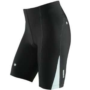   2008 Womens Select Cycling Shorts   Black/Seafoam Blue  0418 2FI
