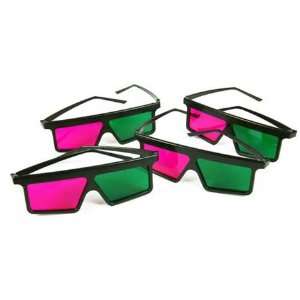  3D Glasses for Movies   Folding Frame   Acrylic (4 Pair 