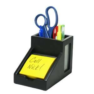   Cup/Note Holder, 4 in.x6 5/16 in.x4 1/2 in., Black