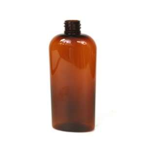  4 oz. Amber Cosmo Oval Plastic Bottle: 1 each quantity 
