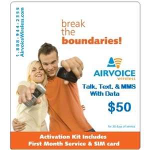  Airvoice Wireless Starter Kit Talk, Text, MMS & 100MB of Data 