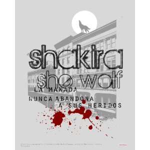  Shakira, She Wolf Illustration, 8 x 10 Poster Print: Home 