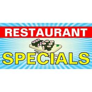  3x6 Vinyl Banner   Restaurants Specials 