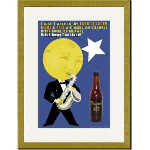   Gold Framed/Matted Print 17x23, Drink Away Dixieland: Home & Kitchen