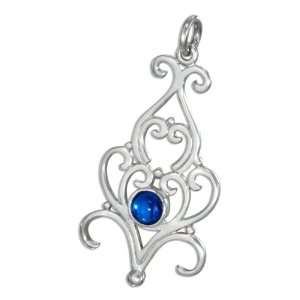  Nebula Tech Metal Floral Scrollwork Charm: Jewelry