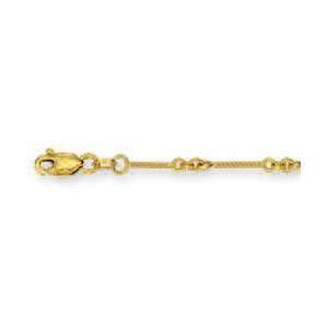   : 14k Yellow Twisted Bar Link Anklet   10 Inch   JewelryWeb: Jewelry