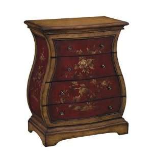  4 Drawer Red Wood Chest   Stein World 59919: Furniture 