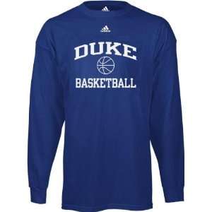  Duke Blue Devils Adidas Long Sleeve Basketball T Shirt 