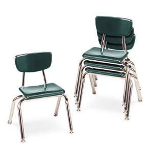   3000 Series Classroom Chairs, Seat 12h, Forest Green, Four/carton