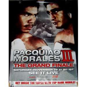  Pacquiato Vs Morales 2006 Boxing Poster (Sports 