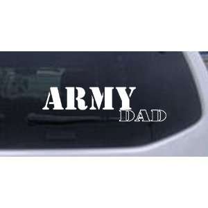 White 54in X 15.3in    Army Dad Military Car Window Wall Laptop Decal 