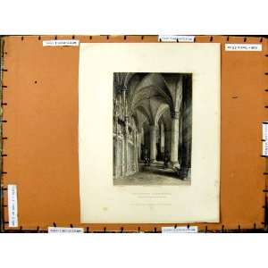  1836 Chartres Cathedral Aisles Choir Architecture