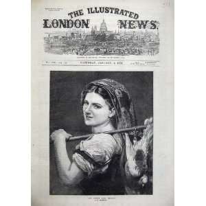   1873 Fine Art Young Girl Returning Market Dead Birds: Home & Kitchen
