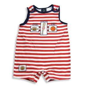   Company   Infant Striped Boys Romper, Red, White (Size 18Months) Baby