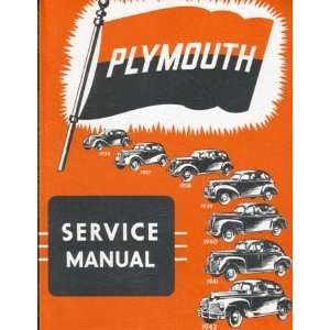  1936 1939 1940 1941 1942 PLYMOUTH Service Manual Book 