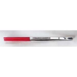 Forcep, stainless steel, rounded tips, plastic coated, 12L:  