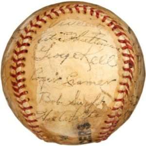  1948 Tigers Team 29 Signed Baseball JSA NEWHOUSER KELL 