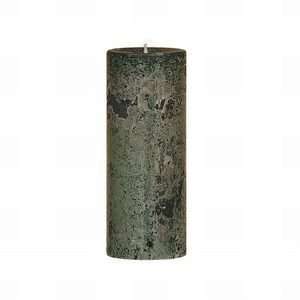  2 Distressed 40 Hour Pillar Candle Woodland Green