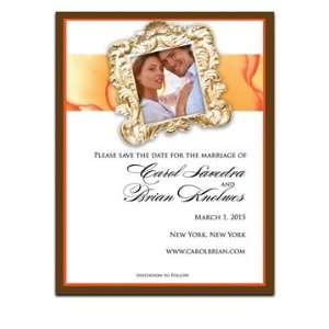  210 Save the Date Cards   One Rose Cinnamon Creme: Office 