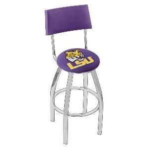  LSU Tigers HBS Steel Logo Stool with Back and L8C4 Base 