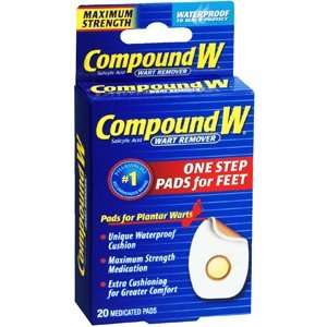  COMPOUND W 1 STEP PLANTAR PAD Pack of 20 by MEDTECH 