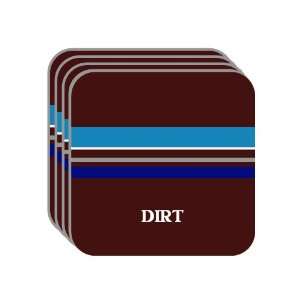 Personal Name Gift   DIRT Set of 4 Mini Mousepad Coasters (blue 