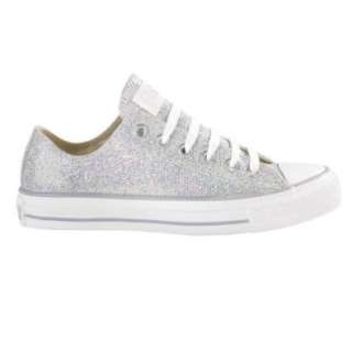  Converse All Star Lo Glitter Athletic Shoe   Silver: Shoes