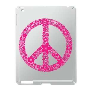 iPad 2 Case Silver of Flowered Peace Symbol Pnk