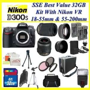 Nikon D300s 12.3MP Digital SLR Camera with With Nikon 18 