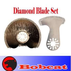 Set of 2 Diamond Semi Round / V cut Grout Tile Cut Oscillating Multi 