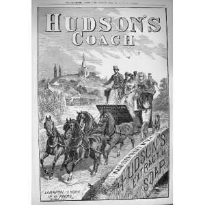  1884 Advertisement Hudsons Coach Extract Soap Liverpool 