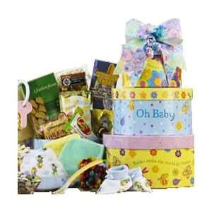 Oh Baby Gourmet Food Gift Tower   BLUE/BOY  Grocery 