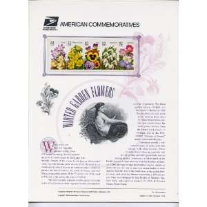 USPS American Commemorative Panel #478 Winter Garden Flowers (Jan. 19 