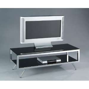   Metal With Glass Shelves TV Stand Entertainment Stand